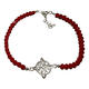thumbnail image 1 of Pulsera nudo brujas cristales rojos plata protección, 1 of 3
