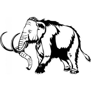 Rienda Libre Graphics - Decomural Woolly Mammoth Prehistoric Dinosaur Ws-17573