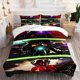 thumbnail image 1 of 3pcs Future Warrior And Glowing Armor Character Splicing Design Showcase Theme Print Three Piece Bedding Set Soft Quilt Cover And Two Pillowcases, 1 of 5