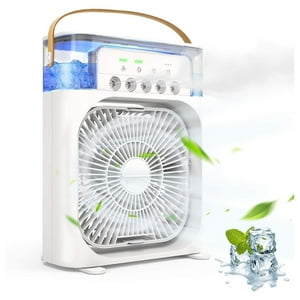 Line - Climatizador Portátil Frío 4 En 1 Ventilador Humificador Enfriador Lampara Led 220V Usb Blanco