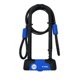 thumbnail image 1 of Set Candado U Lock R1500L 15X285Mm Azul/Negro Llave Mapa Bt + Cable 10Mm X 1.2 M Bt Metal Odis, 1 of 1