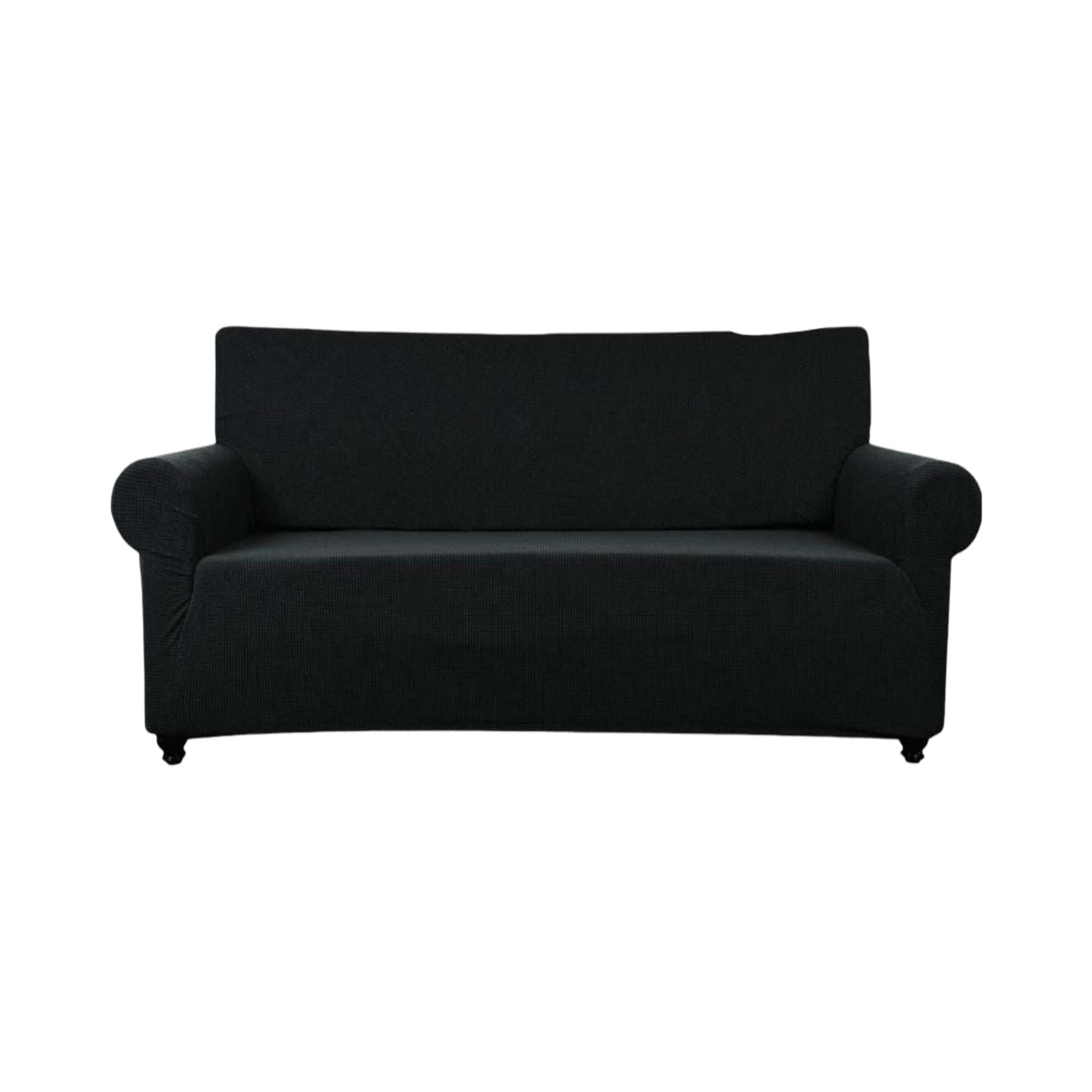 Genérico - Funda De Sillon 3 Cuerpos Cuadrille Negro
