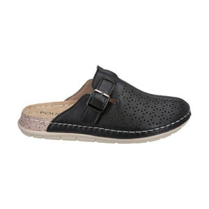 Zueco Mujer Negro/Camel Marina Police