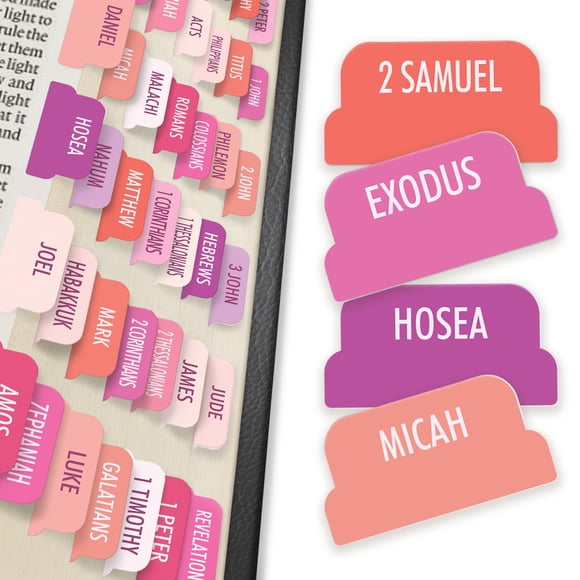 Marcadores para Biblia Only Zest – Pack de 90 rosa neón para mujeres y niños