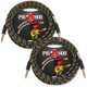thumbnail image 1 of Cable de instrumento Pig Hog 6 m Rayas Rasta - Pack de 2, 1 of 1