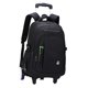 thumbnail image 3 of Mochila Con Ruedas, Portátil, De Nailon, Con Ruedas, Para Viajes De Negocios, Acampadas, Color Verde, 2 Ruedas Grandes, 3 of 4