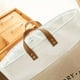thumbnail image 4 of Cesta Canasto para ropa sucia Diseño Deluxe con asas de cuero Marron, 4 of 4