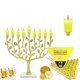 thumbnail image 1 of Vasos de aceite en gelatina prellenados de Janucá y velas | The Dreidel Co., 1 of 7