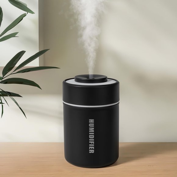 Humidificador portátil Daskternie Mini USB Cool Mist de 180 ml, color negro
