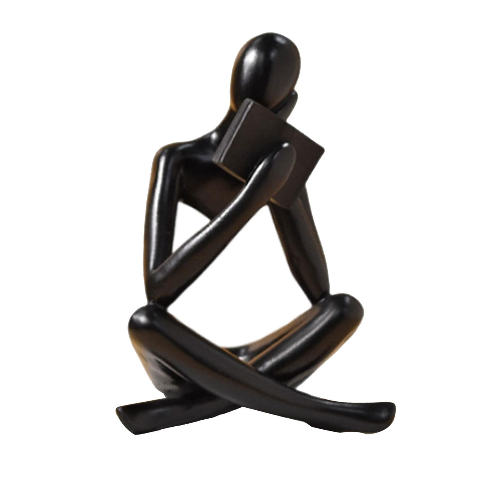 Magideal - Estatua De Pensador, Decoración, Figuras Decorativas, Adornos Artísticos, Escultura Artística Abstracta Creativa, Figura Para Estantería, Sala De Esta 8cmx6cmx12cm