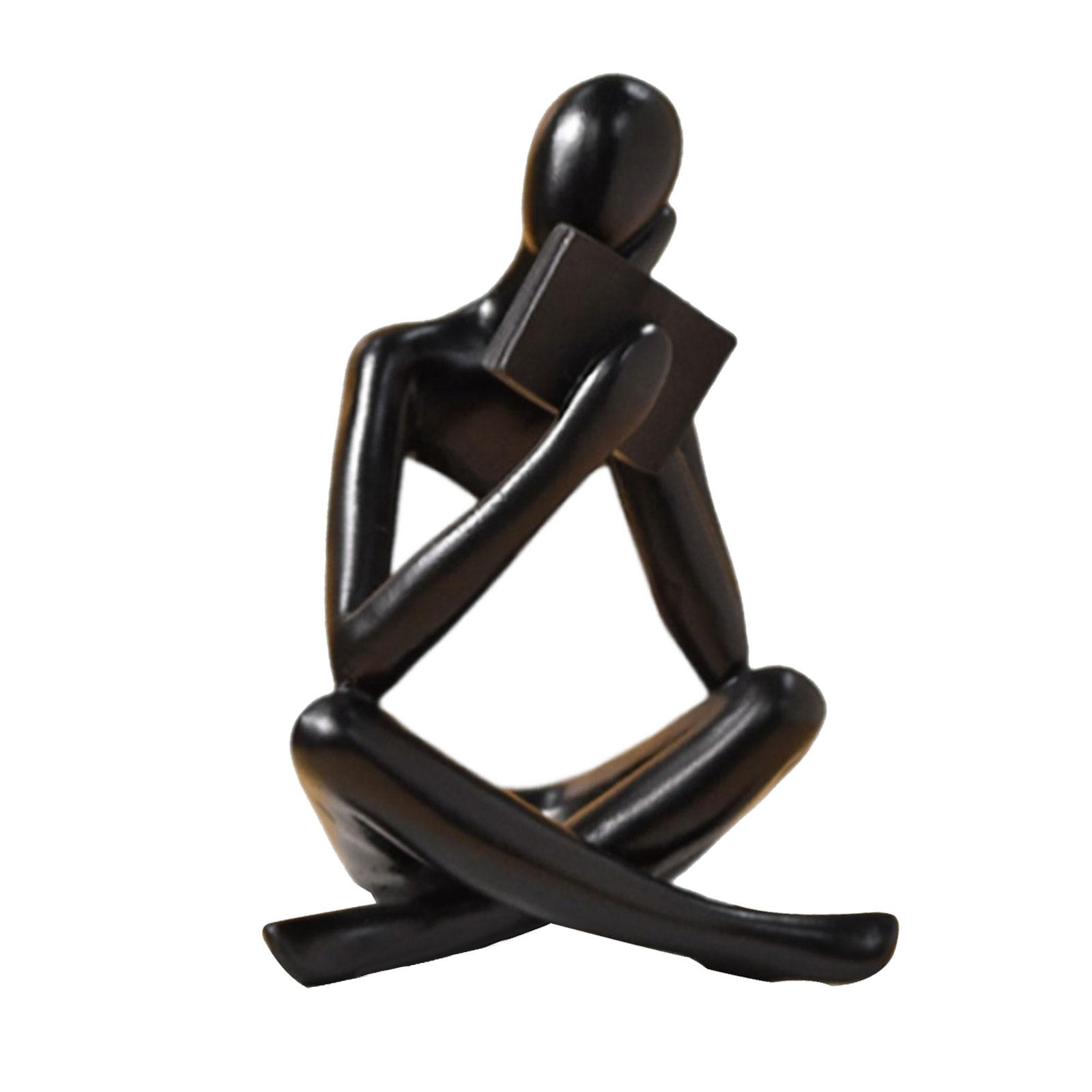 Magideal - Estatua De Pensador, Decoración, Figuras Decorativas, Adornos Artísticos, Escultura Artística Abstracta Creativa, Figura Para Estantería, Sala De Esta 8Cmx6Cmx12Cm