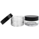 thumbnail image 3 of Frascos Beauticom, 12 unidades, 20 ml, acrílico con tapa negra, 3 of 7