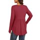 thumbnail image 3 of INSPIRE CHIC Top de Maternidad Babydoll de Manga Larga Blusa de Embarazo 2XL Rojo, 3 of 6