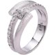 thumbnail image 1 of Anillos de Boda Blancos/dorados para Mujer con Acabado Cepillado Anillos de Plata Esterlina S925 Anillo de Diamante Simulado Banda de Eternidad Anillos para Mujer Anillos de CZ para Mujer, 1 of 6