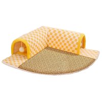 Magideal - Cama Túnel Para Gatos Cálida De Invierno, Juguete Interactivo, Ejercicio De Entrenamiento Para Gatitos, Cabaña Escondite Para Gatos, Conejos, Mascotas Xl Amarillo