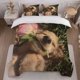 thumbnail image 1 of Golden Retriever Holding a Rose Themed Bedding Set Duvet Cover and Pillowcase Set Soft and Comfortable, 1 of 5