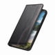 thumbnail image 3 of Funda tipo cartera para iPhone 15 de piel con cierre magnético, ranuras para tarjetas y correa para la muñeca Negro, 3 of 6