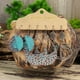 thumbnail image 1 of 3pairs Vintage Geometric Earrings - Ancient Copper with Matchy Blue Design - Simple and Stylish Fashion Accessory, 1 of 5