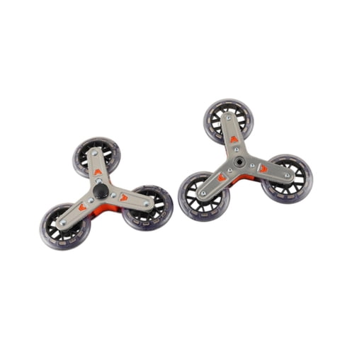 Magideal - Ruedas De Repuesto Para Subir Escaleras, Ruedas Triangulares Para Carrito De Compras, Ruedas Profesionales Con Dirección De 360 Grados Para Viajes Naranja