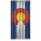 thumbnail image 1 of Cortina de ducha con imagen de la bandera del estado de Colorado, juego de cortina de baño con ganchos, tamaño 36 x 72 pulgadas, 1 of 3