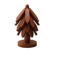 Xusx111 - Trivets De Madera Para Platos Calientes, Conjunto De 4 Árboles De Madera, Montañeras De Madera Como Árbol De Navidad, Para Mesa De Café, Decoración De La Mesa De Cocina