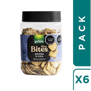 Pack 6 Galletas Mini Bites Quinoa Gullon 250 Grs C/U