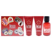 Dsquared2 - Madera Roja De Dsquared Para Mujer: Set De Regalo En Spray, Loción Corporal, Gel De Baño Y Ducha