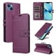 thumbnail image 4 of Premium Wallet Case for iPhone 15 with Card Slots & Kickstand, Flip Cover Purple, 4 of 6