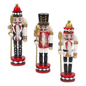 Bothyi - 3X Figuras De Cascanueces De Navidad De Madera Para Mesas Del Hogar Regalos Para Niños