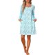 thumbnail image 1 of INSPIRE CHIC Mujer Camisón Floral de Manga Larga con Cremallera Frontal M Azul Floral, 1 of 6