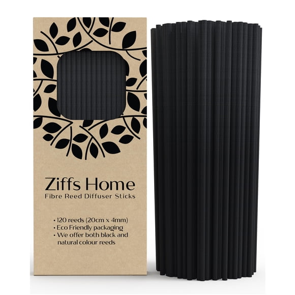 Varillas Difusoras de Aroma Ziffs Home 120 piezas 20 cm Negras