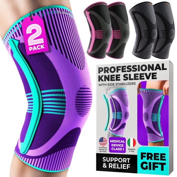 Rodillera DR. BRACE ELITE con estabilizador de tamaño, paquete de 2 unidades, Galaxy