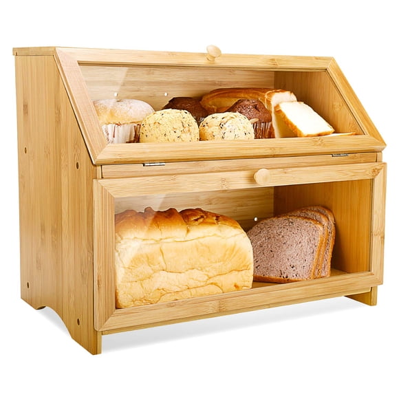Caja para Pan HOMEKOKO de Bambú Grande de Doble Capa