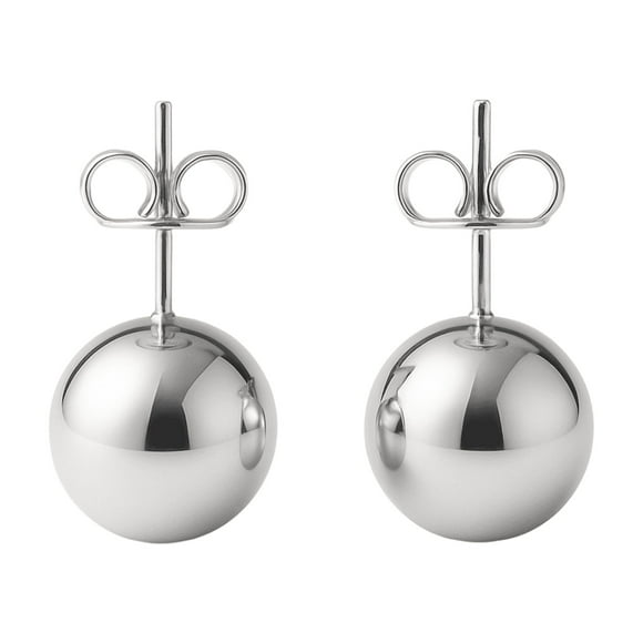 Aros Bolita Plata 925 Diámetro 10 mm