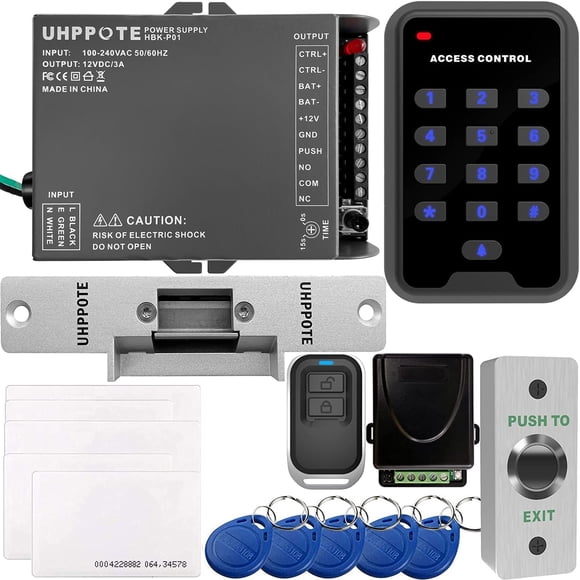 Kit de control de acceso UHPPOTE RFID EM ID de 125 kHz con Strike Lock