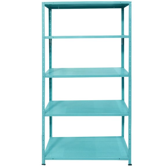Estante Metal 5 Niveles 90x30x167 Cm Turquesa