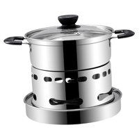 Ioensy - Calentador De Alcohol Para Plato De Frotamiento Individual Para Viajes En Interiores, Picnic, Senderismo, 18 Cm