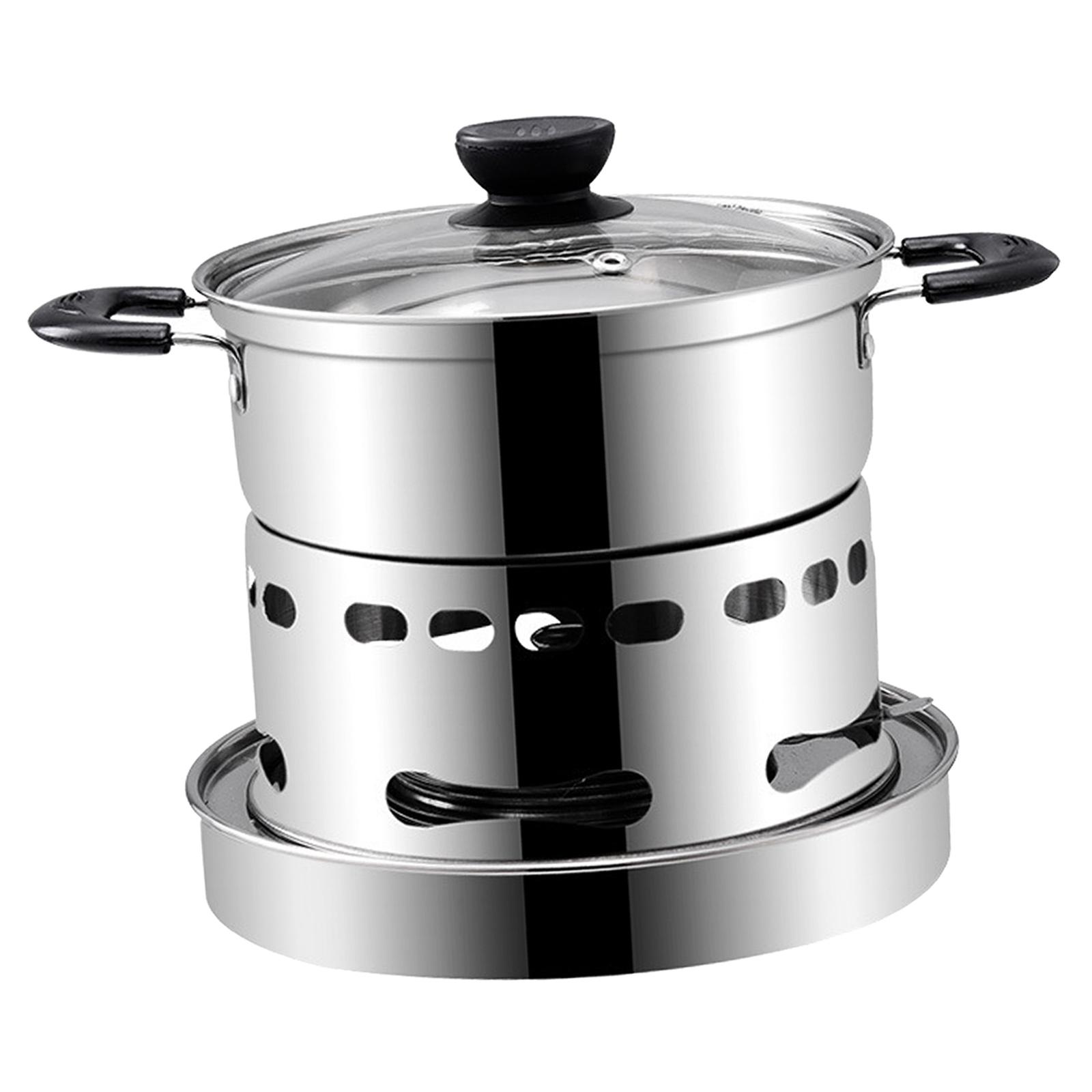 Ioensy - Calentador De Alcohol Para Plato De Frotamiento Individual Para Viajes En Interiores, Picnic, Senderismo, 18 Cm