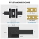 thumbnail image 4 of Manijas de puerta TICONN negro mate reversibles, paquete de 5, privacidad, 4 of 7