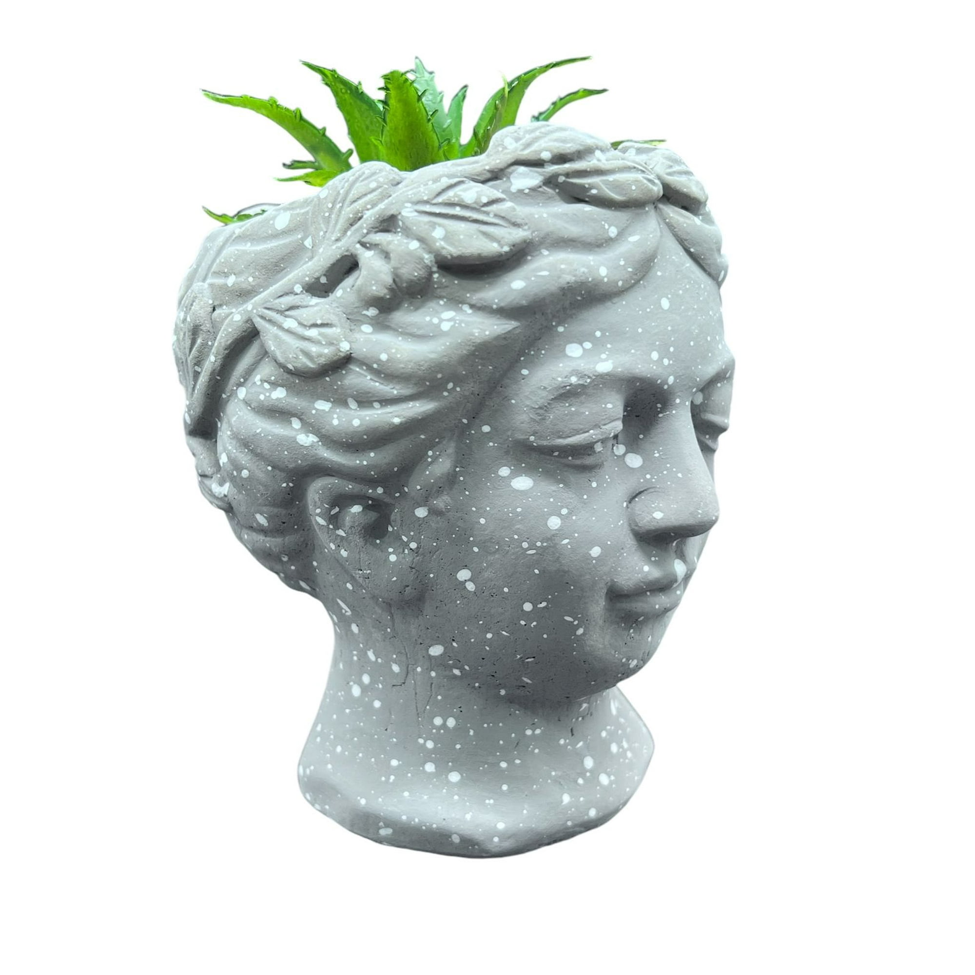 Oem - Macetero De Ceramica Planta Artificial Moderno Rostro Griego