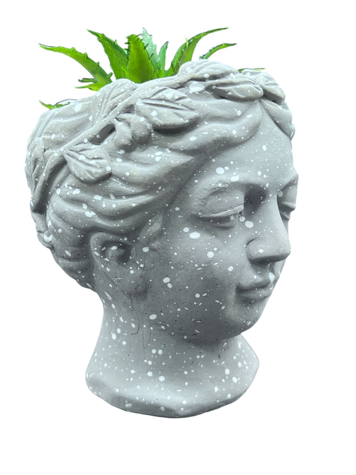 Oem - Macetero De Ceramica Planta Artificial Moderno Rostro Griego