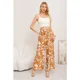 thumbnail image 1 of Pantalon Mujer Palazzo Floreado Tipo Lino Pretina Alta Elasticado 3008, 1 of 3