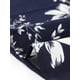 thumbnail image 5 of Tops de Talla Grande para Mujer de Agnes Orinda Blusas Retro Florales con Cuello en V y Mangas Cortas en Capas 2X Azul Marino, 5 of 6