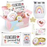 Set De Regalo Naiceay Teacher Vaso De 350 Ml Con Soporte Para Bolígrafos Y Vela