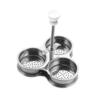 Bothyi - Escalfador De Huevos De Acero Inoxidable Profesional, Fácil De Limpiar, Para 3 Huevos Escalfados