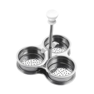 Bothyi - Escalfador De Huevos De Acero Inoxidable Profesional, Fácil De Limpiar, Para 3 Huevos Escalfados