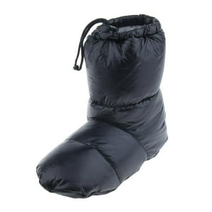 Genérico - Blanco Ganso Down Slippers Winter Warm Camping Tienda De Campaña Pie Botines Black L