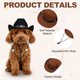 thumbnail image 3 of Sombrero de Vaquero para Perro Uxcell, Mini Sombrero de Vaquero para Mascota con Correa de Barbilla Ajustable, Gorra de Cosplay con Decoración de Estrella, (Marrón, L), Para Perros y Gatos, 3 of 7