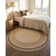 thumbnail image 5 of Alfombra Redonda Estilo Boho Chic con Flecos Textura sisal 80cm, 5 of 8