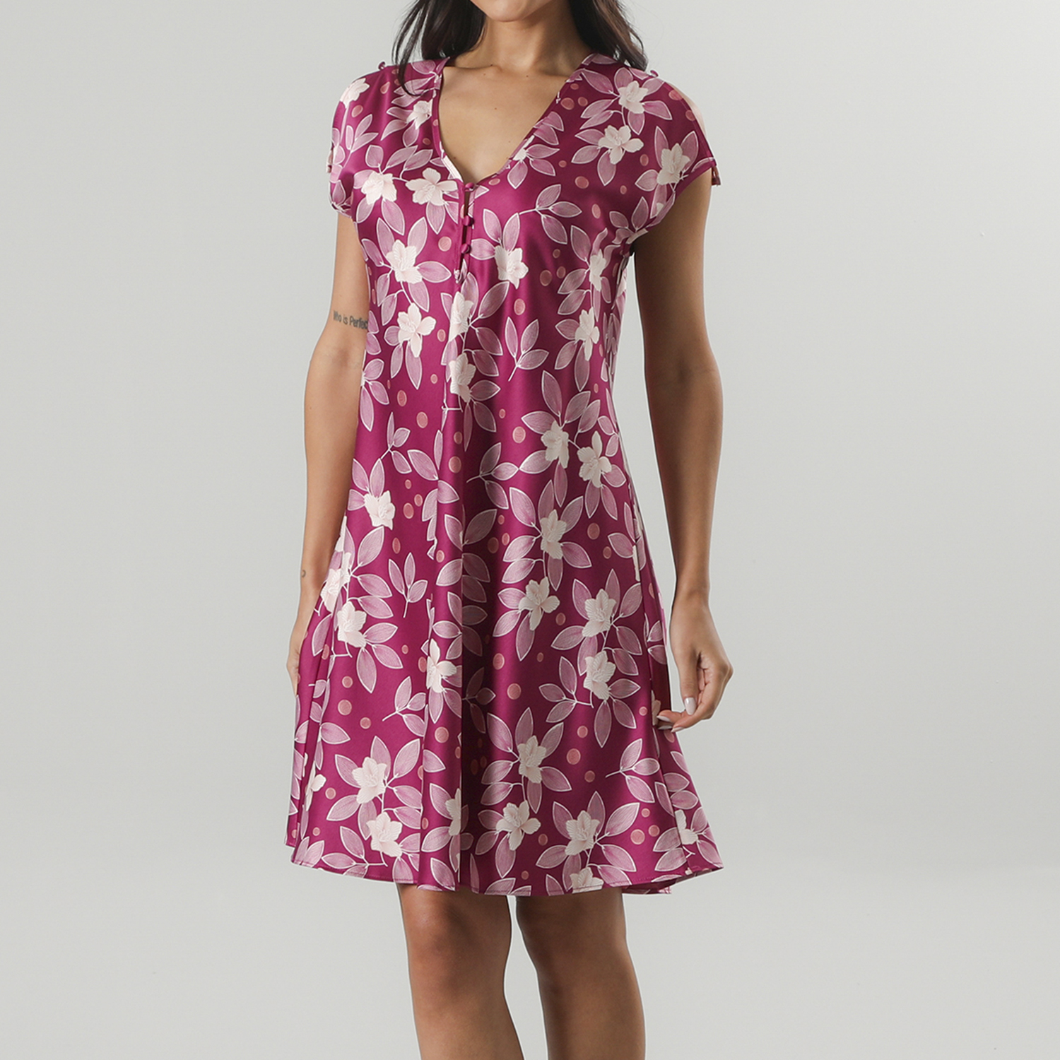 Flores - Camisola Amarra Satin Print 33594-223